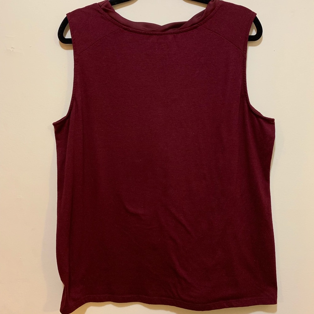 Croft & Barrow Merlot Tank Top Black Sequins - Picture 3 of 3